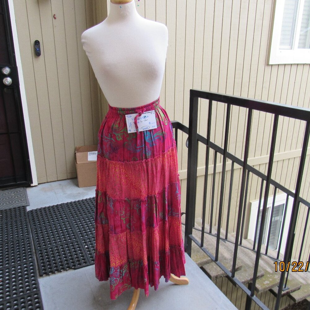 #526  NEW WOMEN'S SUMMER LONG SKIRT BY HAND KREATION (SIZE L-XL)